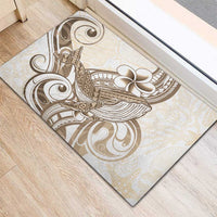 Brown Hawaii Humpback Whale Rubber Doormat Polynesian Tribal Ocean Vibes