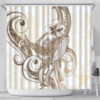 Brown Hawaii Humpback Whale Shower Curtain Polynesian Tribal Ocean Vibes