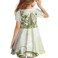 Lime Green Hawaii Family Matching Mermaid Dress and Hawaiian Shirt Humpback Whale Tattoo Polynesian Tribal Ocean Vibes