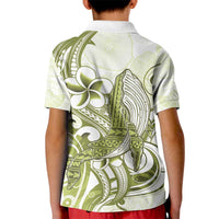 Lime Green Hawaii Kid Polo Shirt Humpback Whale Tattoo Polynesian Tribal Ocean Vibes