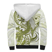 Lime Green Hawaii Sherpa Hoodie Humpback Whale Tattoo Polynesian Tribal Ocean Vibes