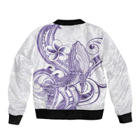 Purple Hawaii Bomber Jacket Humpback Whale Tattoo Polynesian Tribal Ocean Vibes