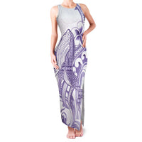 Purple Hawaii Family Matching Tank Maxi Dress and Hawaiian Shirt Humpback Whale Tattoo Polynesian Tribal Ocean Vibes