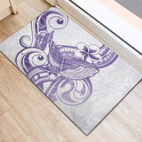 Purple Hawaii Rubber Doormat Humpback Whale Tattoo Polynesian Tribal Ocean Vibes