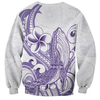 Purple Hawaii Sweatshirt Humpback Whale Tattoo Polynesian Tribal Ocean Vibes