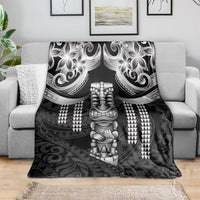 Tiki Drum Hawaii Blanket Hawaiian Kakau Tattoo Style