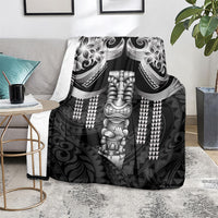 Tiki Drum Hawaii Blanket Hawaiian Kakau Tattoo Style