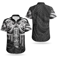 Tiki Drum Hawaii Couples Matching Puletasi and Hawaiian Shirt Hawaiian Kakau Tattoo Style