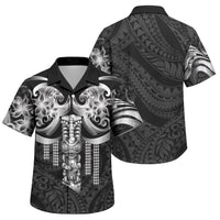 Tiki Drum Hawaii Family Matching Long Sleeve Bodycon Dress and Hawaiian Shirt Hawaiian Kakau Tattoo Style