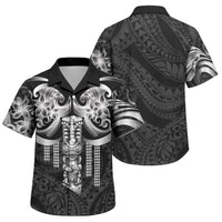 Tiki Drum Hawaii Family Matching Summer Maxi Dress and Hawaiian Shirt Hawaiian Kakau Tattoo Style