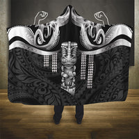 Tiki Drum Hawaii Hooded Blanket Hawaiian Kakau Tattoo Style
