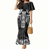 Tiki Drum Hawaii Mermaid Dress Hawaiian Kakau Tattoo Style