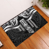 Tiki Drum Hawaii Rubber Doormat Hawaiian Kakau Tattoo Style