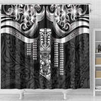 Tiki Drum Hawaii Shower Curtain Hawaiian Kakau Tattoo Style
