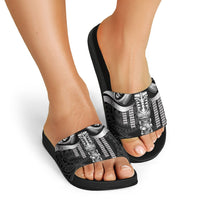 Tiki Drum Hawaii Slide Sandals Hawaiian Kakau Tattoo Style