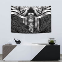 Tiki Drum Hawaii Tapestry Hawaiian Kakau Tattoo Style