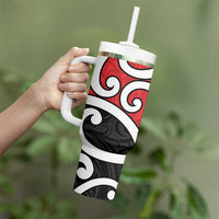 New Zealand Tumbler With Handle Maori Koru Tino Rangatiratanga Color - Polynesian Pride