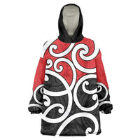 New Zealand Wearable Blanket Hoodie Maori Koru Tino Rangatiratanga Color - Polynesian Pride
