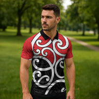 New Zealand Zipper Polo Shirt Maori Koru Tino Rangatiratanga Color - Polynesian Pride