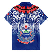 Custom Samoa Rugby Kid Hawaiian Shirt 2023 Go Manu Samoa With Ula Fala Style LT14 - Polynesian Pride