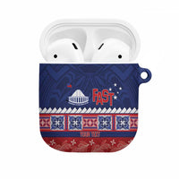 Personalised FAST Samoa Siapo AirPods Case Teuila Flowers Samoan Pattern - Polynesian Pride