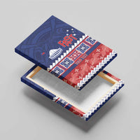 Personalised FAST Samoa Siapo Canvas Wall Art Teuila Flowers Samoan Pattern - Polynesian Pride