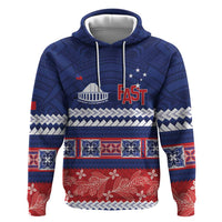 Personalised FAST Samoa Siapo Hoodie Teuila Flowers Samoan Pattern - Polynesian Pride