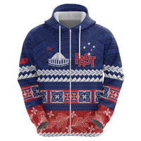 Personalised FAST Samoa Siapo Hoodie Teuila Flowers Samoan Pattern - Polynesian Pride