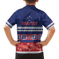 Personalised FAST Samoa Siapo Kid Hawaiian Shirt Teuila Flowers Samoan Pattern - Polynesian Pride