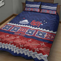 Personalised FAST Samoa Siapo Quilt Bed Set Teuila Flowers Samoan Pattern - Polynesian Pride