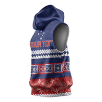 Personalised FAST Samoa Siapo Sleeveless Hoodie Teuila Flowers Samoan Pattern - Polynesian Pride