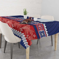 Personalised FAST Samoa Siapo Tablecloth Teuila Flowers Samoan Pattern LT14 - Polynesian Pride