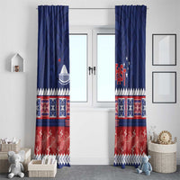 Personalised FAST Samoa Siapo Window Curtain Teuila Flowers Samoan Pattern - Polynesian Pride