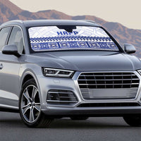 HRPP Samoa Siapo Auto Sun Shade Teuila Flowers Samoan Pattern - Polynesian Pride