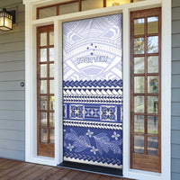 Personalised HRPP Samoa Siapo Door Cover Teuila Flowers Samoan Pattern LT14 - Polynesian Pride