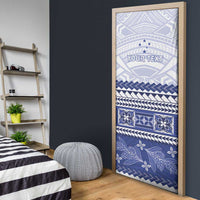 Personalised HRPP Samoa Siapo Door Cover Teuila Flowers Samoan Pattern LT14 - Polynesian Pride