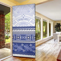 Personalised HRPP Samoa Siapo Door Cover Teuila Flowers Samoan Pattern LT14 - Polynesian Pride