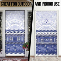 Personalised HRPP Samoa Siapo Door Cover Teuila Flowers Samoan Pattern LT14 - Polynesian Pride