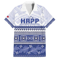 Personalised HRPP Samoa Siapo Family Matching Off Shoulder Short Dress and Hawaiian Shirt Teuila Flowers Samoan Pattern - Polynesian Pride