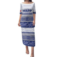 Personalised HRPP Samoa Siapo Family Matching Puletasi and Hawaiian Shirt Teuila Flowers Samoan Pattern - Polynesian Pride