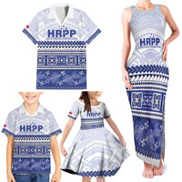 Personalised HRPP Samoa Siapo Family Matching Tank Maxi Dress and Hawaiian Shirt Teuila Flowers Samoan Pattern - Polynesian Pride