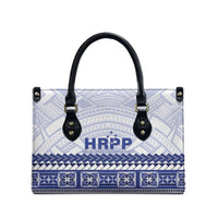 HRPP Samoa Siapo Leather Bag Teuila Flowers Samoan Pattern - Polynesian Pride