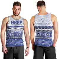 Personalised HRPP Samoa Siapo Men Tank Top Teuila Flowers Samoan Pattern - Polynesian Pride