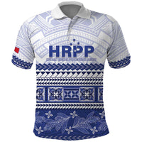 Personalised HRPP Samoa Siapo Polo Shirt Teuila Flowers Samoan Pattern - Polynesian Pride