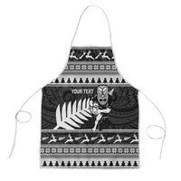 New Zealand Christmas Rugby Personalised Apron Meri Kirihimete All Black Maori - Polynesian Pride