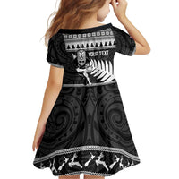 New Zealand Christmas Rugby Personalised Family Matching Summer Maxi Dress and Hawaiian Shirt Meri Kirihimete All Black Maori - Polynesian Pride