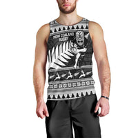 New Zealand Christmas Rugby Personalised Men Tank Top Meri Kirihimete All Black Maori - Polynesian Pride