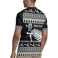 New Zealand Christmas Rugby Personalised Rugby Jersey Meri Kirihimete All Black Maori - Polynesian Pride