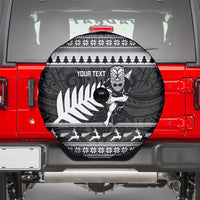 New Zealand Christmas Rugby Personalised Spare Tire Cover Meri Kirihimete All Black Maori - Polynesian Pride
