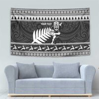New Zealand Christmas Rugby Personalised Tapestry Meri Kirihimete All Black Maori - Polynesian Pride